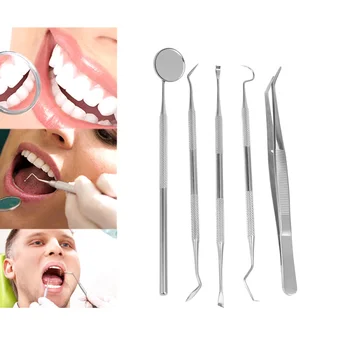 5Pcs Dental Hygiene Kit Stainless Steel Hygiene Tartar Remover Mirror Pick
5Pcs Dental Hygiene Kit Stainless Steel Hygiene Tartar Remover Mirror Pick