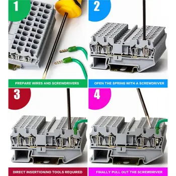 2020 New 10PCS Din Rail Terminal Blocks ST2.5-QUATTRO Return Pull Spring Wiring Connector
2020 New 10PCS Din Rail Terminal Blocks ST2.5-QUATTRO Return Pull Spring Wiring Connector