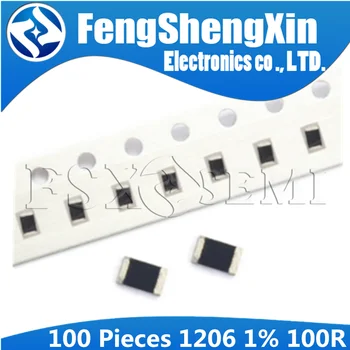 100PCS 1206 SMD Resistor 1% 100 ohm chip resistor 0.25W 1/4W 100R 101 1206W4F1000T5E 100E 100Ω 100R 1000
100PCS 1206 SMD Resistor 1% 100 ohm chip resistor 0.25W 1/4W 100R 101 1206W4F1000T5E 100E 100Ω 100R 1000