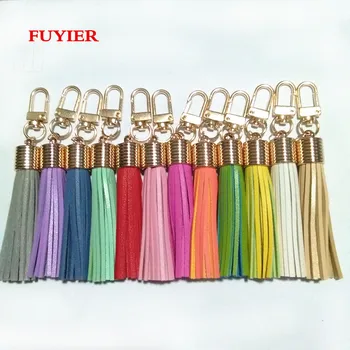 39 Color Fashion KC Gold Leather Key Chain Long Suede Tassel Key chain Korea Style Lobster Clasp Tassel Bag Charms 18 Colors
39 Color Fashion KC Gold Leather Key Chain Long Suede Tassel Key chain Korea Style Lobster Clasp Tassel Bag Charms 18 Colors