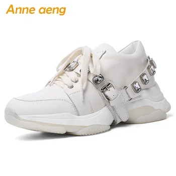 2019 New Autumn Genuine Leather Women Pumps Middle Heel Round Toe Lace-Up Crystal Fashion Casual Women Shoes Beige Pumps
2019 New Autumn Genuine Leather Women Pumps Middle Heel Round Toe Lace-Up Crystal Fashion Casual Women Shoes Beige Pumps