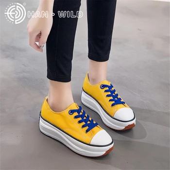 Casaul Thick Sole Women Canvas Shoes Spring Fashion Lace Up Women Sneakers Candy Color Women's Casual Shoes Platform Sneakers
Casaul Thick Sole Women Canvas Shoes Spring Fashion Lace Up Women Sneakers Candy Color Women's Casual Shoes Platform Sneakers