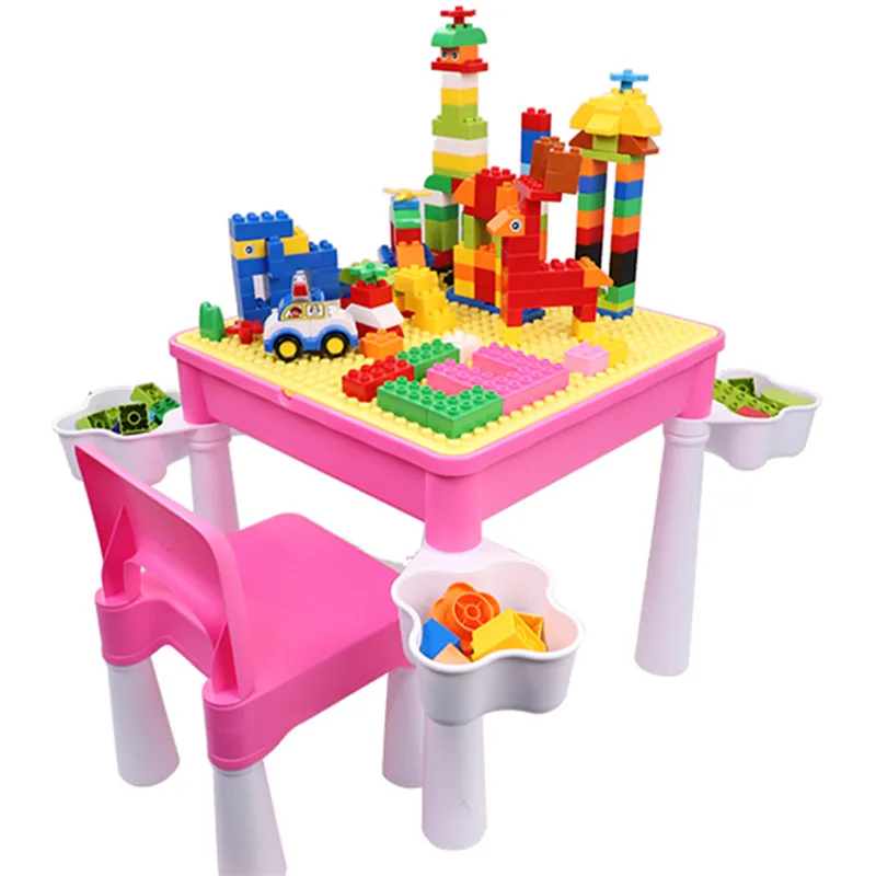 Block Activity Table With 128pcs Plastic Big Building Blocks Compatible Dupoled Educational Children Toys Table Bricks Creator
Block Activity Table With 128pcs Plastic Big Building Blocks Compatible Dupoled Educational Children Toys Table Bricks Creator