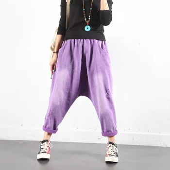 BF Style Drop crotch Harem Denim pants Baggy Candy colors Jeans hip hop cowboy Bloomers Joggers Elastic waist cowboy Trousers
BF Style Drop crotch Harem Denim pants Baggy Candy colors Jeans hip hop cowboy Bloomers Joggers Elastic waist cowboy Trousers