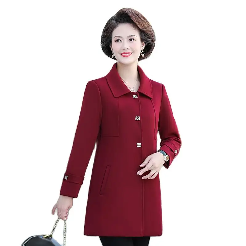 New 2022 Fashion Spring Autumn Women's Trench Coat Middle-Aged Mother Single-Breasted Windbreaker Outerwear Casual Women Clothes
New 2022 Fashion Spring Autumn Women's Trench Coat Middle-Aged Mother Single-Breasted Windbreaker Outerwear Casual Women Clothes