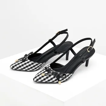 2019 Women's Sandals Fine With Pointed Gao With Women's Shoes Spell Color Grid Bow Women's Singles Shoes
2019 Women's Sandals Fine With Pointed Gao With Women's Shoes Spell Color Grid Bow Women's Singles Shoes