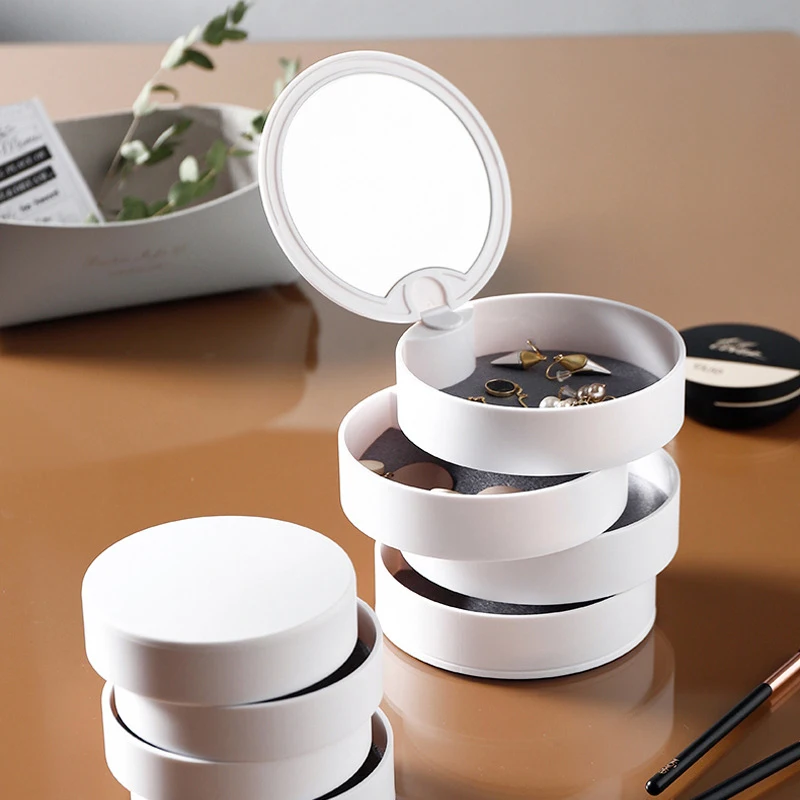 Jewelry Storage box environmentally friendly ABS jewelry box multi-layer rotating jewelry Case with mirror
Jewelry Storage box environmentally friendly ABS jewelry box multi-layer rotating jewelry Case with mirror