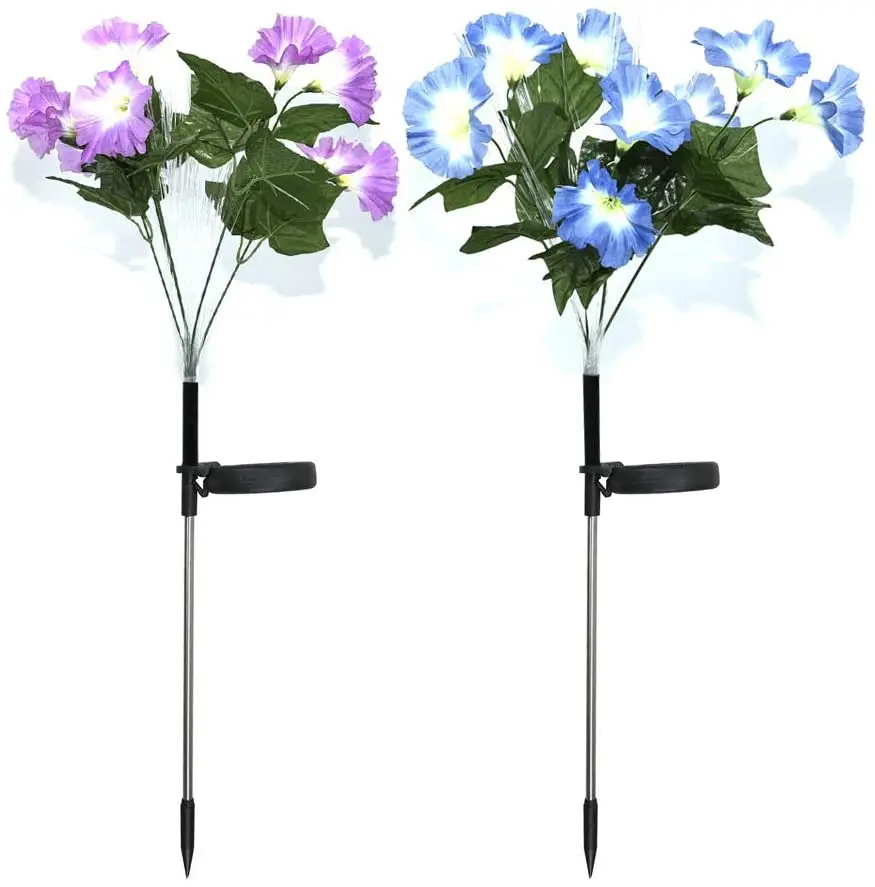 Outdoor Solar Powered LED Light Waterproof Monring glory Flower Stake Lamp Easy-to-Install for Home Garden Yard Lawn Path decor
Outdoor Solar Powered LED Light Waterproof Monring glory Flower Stake Lamp Easy-to-Install for Home Garden Yard Lawn Path decor