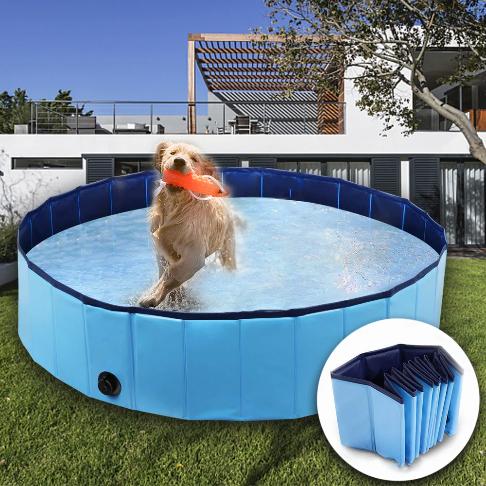 

Pet Swimming Pool Foldable Dog Swimming Pool Collapsible Bathing Pool for Dogs Cats Kids Dog Pool Pet Bath Swimming Tub Bathtub