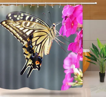 Beautiful Butterfly sunflower Prints Shower Curtains Bathroom Curtain Sets with Hooks Waterproof Bath Curtain Screen Decor 
Beautiful Butterfly sunflower Prints Shower Curtains Bathroom Curtain Sets with Hooks Waterproof Bath Curtain Screen Decor