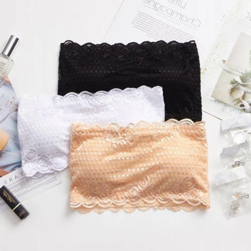 Women Basic Layering Solid Color Lace Seamless Bra Bandeau Strapless Stretch Bandeau Tube Bra Top Lace With Chest Pad
Women Basic Layering Solid Color Lace Seamless Bra Bandeau Strapless Stretch Bandeau Tube Bra Top Lace With Chest Pad