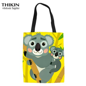 THIKIN Cute Cartoon Koala Pattern Foldable Shopping Bag Women Large Capacity Canvas Tote Bag Ladies Shoulder Shopper Bag Bolsa
THIKIN Cute Cartoon Koala Pattern Foldable Shopping Bag Women Large Capacity Canvas Tote Bag Ladies Shoulder Shopper Bag Bolsa