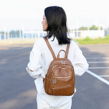 WENYUJH Fashion Simple Style Soft School Backpack Artificial PU Leather Women Shoulder Bag Floral School Bag for Teens Girls
WENYUJH Fashion Simple Style Soft School Backpack Artificial PU Leather Women Shoulder Bag Floral School Bag for Teens Girls