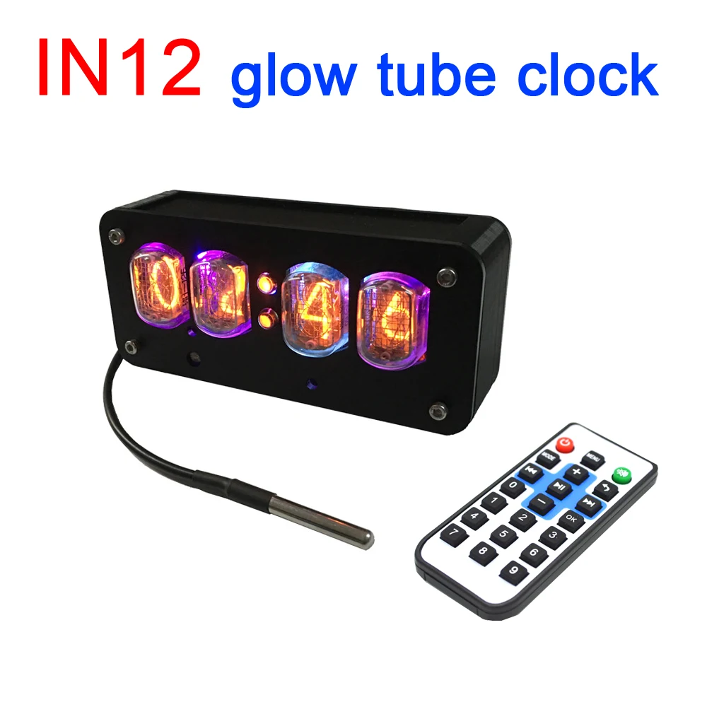 IN12 Glow Tube Clock Fancy Glow Clock 4-bit integrated Nixie Tube IN-12 glow clock Inductive switch + Remote control GPS TIME
IN12 Glow Tube Clock Fancy Glow Clock 4-bit integrated Nixie Tube IN-12 glow clock Inductive switch + Remote control GPS TIME
