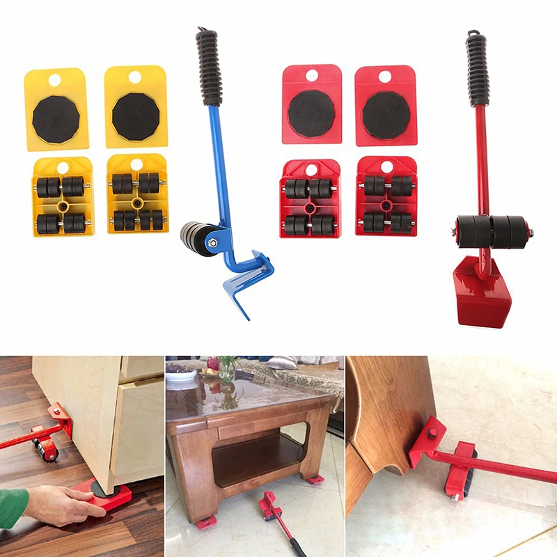 5Pcs Furniture Lifter Sliders Kit Profession Heavy Furniture Roller Move Tool Set Wheel Bar Mover Device Max Up for 100Kg/220Lbs
5Pcs Furniture Lifter Sliders Kit Profession Heavy Furniture Roller Move Tool Set Wheel Bar Mover Device Max Up for 100Kg/220Lbs
