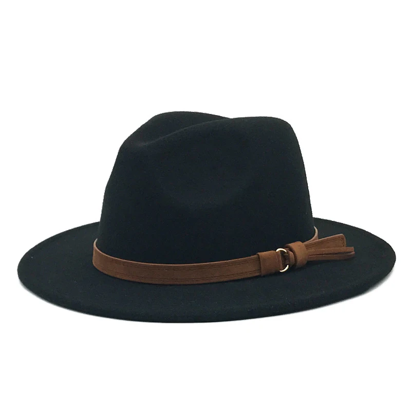 

New Retro Men Fedoras Top Jazz Felt Vintage British Wide Brim Hat Vintage Couple Cap Winter Chapeau Summer Bowler Hats Cap Outdo