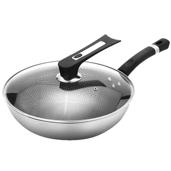 Non-stick wok household 304 stainless steel wok induction cooker gas stove special pan pot 
Non-stick wok household 304 stainless steel wok induction cooker gas stove special pan pot
