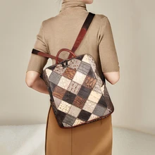 2021 New Women Backpack Genuine Leather Shoulder Bags 12 Inch Travel Bag For Lady Patchwork High Capacity Multicolor Laptop Bag 
2021 New Women Backpack Genuine Leather Shoulder Bags 12 Inch Travel Bag For Lady Patchwork High Capacity Multicolor Laptop Bag