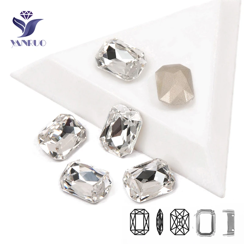 

YANRUO 4627 восьмиугольник из хрустального стекла для пошива алмазов K9 кристаллы Камни для рукоделия ювелирные изделия камни Свадебный декор