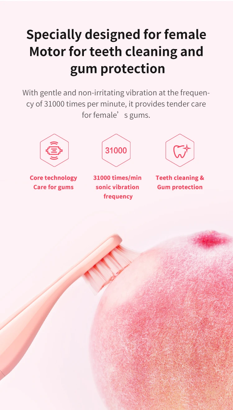 Xiaomi Doctor B Q3 Sonic Electric Toothbrush USB Rechargeable IPX7 Waterproof 45g lightweight body Soft Brush for Adult (5)