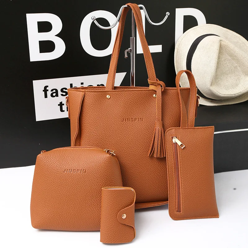 shoulder bag fashion wild child mother bag four-piece Korean version of the large-capacity 2019 new JIULIN 
shoulder bag fashion wild child mother bag four-piece Korean version of the large-capacity 2019 new JIULIN
