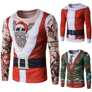 Men's Fashion Christmas Tree Santa Claus Print Fake Two Piece Hip Hop Comfort fleece Hot Sale Long Sleeve Top perfect Xmas gift
Men's Fashion Christmas Tree Santa Claus Print Fake Two Piece Hip Hop Comfort fleece Hot Sale Long Sleeve Top perfect Xmas gift
