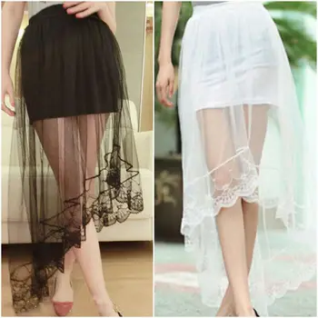 2020 Black Vintage Female Skirts Summer Women Stretch High Waist Net Skirt Pleated Swing Ladies Lace White Long Skirt 
2020 Black Vintage Female Skirts Summer Women Stretch High Waist Net Skirt Pleated Swing Ladies Lace White Long Skirt