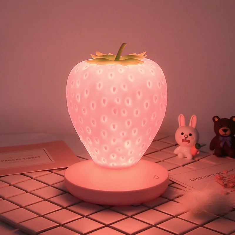 Strawberry Night Light New Style USB Charging Bedroom Ambience Light LED Decorative Table Lamp christmas silicone night light
Strawberry Night Light New Style USB Charging Bedroom Ambience Light LED Decorative Table Lamp christmas silicone night light