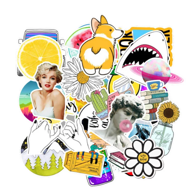 50 PCS Cartoon Simple Girls Kawaii Stickers For Chidren Toy Waterproof Sticker to DIY Laptop Bicycle Helmet Car Decals
50 PCS Cartoon Simple Girls Kawaii Stickers For Chidren Toy Waterproof Sticker to DIY Laptop Bicycle Helmet Car Decals