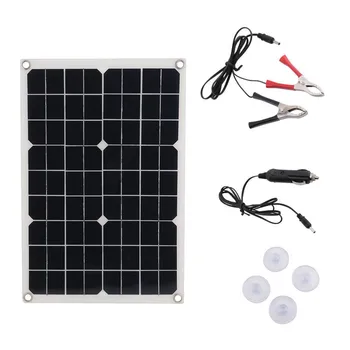NEW 18V 50W Semi-flexible Monocrystalline Solar Panel Kit with Controller Alligator Clip Cigarette Lighter 4 Suction Cups
NEW 18V 50W Semi-flexible Monocrystalline Solar Panel Kit with Controller Alligator Clip Cigarette Lighter 4 Suction Cups