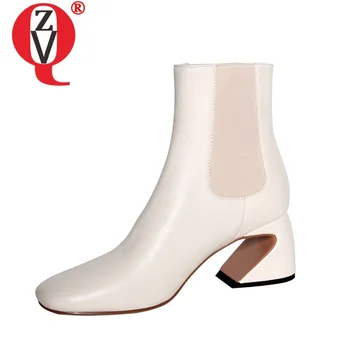 ZVQ women ankle boots 2020 winter new style square toe 2 color woman shoes slip on high heels retro style fashion booties 33-40
ZVQ women ankle boots 2020 winter new style square toe 2 color woman shoes slip on high heels retro style fashion booties 33-40