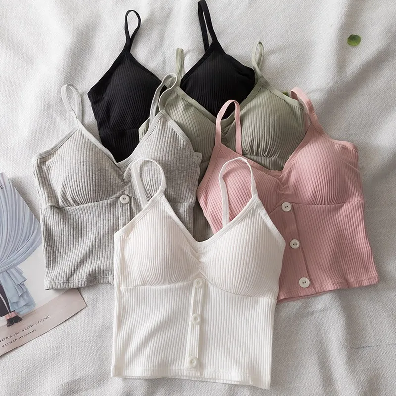 Women’s Sexy V-neck Underwear Girl Solid Color No Steel Ring Sports Suspender Top with Chest Pad
Women’s Sexy V-neck Underwear Girl Solid Color No Steel Ring Sports Suspender Top with Chest Pad