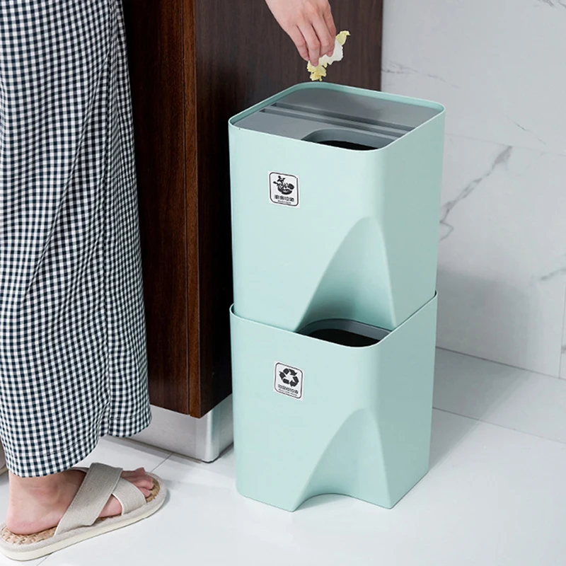 Kitchen Trash Can Stacked Sorting Trash Bin Recycling Bin Household Dry And Wet Separation Waste Bin Rubbish Bin for Bathroom
Kitchen Trash Can Stacked Sorting Trash Bin Recycling Bin Household Dry And Wet Separation Waste Bin Rubbish Bin for Bathroom