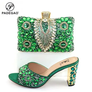 Mature Lady Shoes and Bag to Match in Green Color Nigerian Women Shoes Matching Hand Bag with Crystal for Party
Mature Lady Shoes and Bag to Match in Green Color Nigerian Women Shoes Matching Hand Bag with Crystal for Party