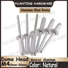 10Pcs~30Pcs M4x5mm~30mm All Aluminum Blind Rivet Pull Nails Tool Round Head Self-plugging Rivet
10Pcs~30Pcs M4x5mm~30mm All Aluminum Blind Rivet Pull Nails Tool Round Head Self-plugging Rivet