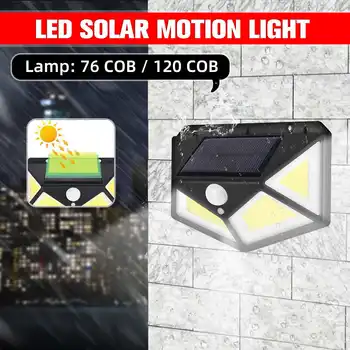 76/120 COB LED Solar Light Outdoor PIR Motion Sensor 3 Modes Solar Power Wall Lamp Four-Sided Waterproof IP65 Garden Yard Lights
76/120 COB LED Solar Light Outdoor PIR Motion Sensor 3 Modes Solar Power Wall Lamp Four-Sided Waterproof IP65 Garden Yard Lights