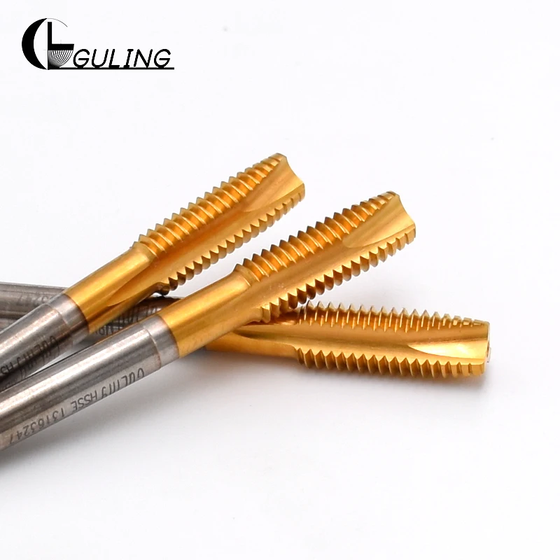GULING HSS-E Spiral Point Taps with TIN coating thread Metric machine tap M1~M24