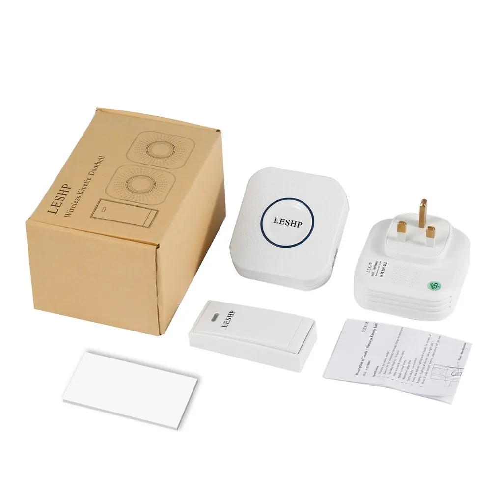 LESHP Easy to Install Music Wireless Doorbell 150M Long-distance Remote Control Night Light 58 pieces Chord Music With 2 Plug
LESHP Easy to Install Music Wireless Doorbell 150M Long-distance Remote Control Night Light 58 pieces Chord Music With 2 Plug