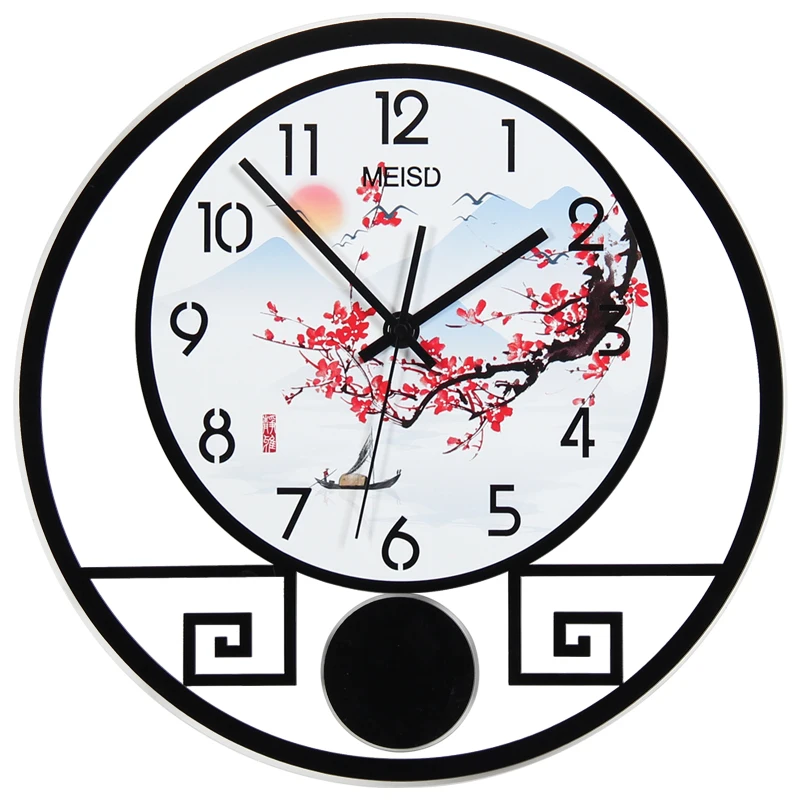 Chinese Traditional Style Swing Wall Clock Modern Design Plum Mountain Pattern 3D Digital Watch Classical Retro Pendulum Clocks
Chinese Traditional Style Swing Wall Clock Modern Design Plum Mountain Pattern 3D Digital Watch Classical Retro Pendulum Clocks