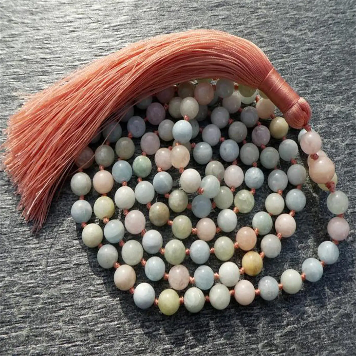 8mm Morganite 108 Beads Handmade Tassel Necklace Japa Spiritua Wristband Meditation Buddhism Chakra Classic Retro
8mm Morganite 108 Beads Handmade Tassel Necklace Japa Spiritua Wristband Meditation Buddhism Chakra Classic Retro