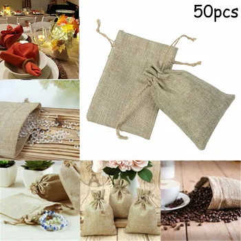 50x Bag Natural Linen Pouch Drawstring Burlap Jute Sack Jewelry Gift Wedding Travel Storage Pouch Mini Candy Jute Packing Bags F
50x Bag Natural Linen Pouch Drawstring Burlap Jute Sack Jewelry Gift Wedding Travel Storage Pouch Mini Candy Jute Packing Bags F