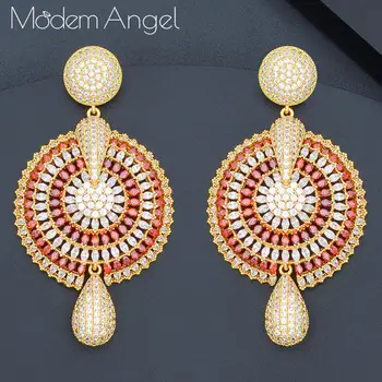 ModemAngel Luxury Small bell Geometric CZ Cubic Zircon Nigeria Earrings for Women Wedding Earrings pendientes mujer moda
ModemAngel Luxury Small bell Geometric CZ Cubic Zircon Nigeria Earrings for Women Wedding Earrings pendientes mujer moda