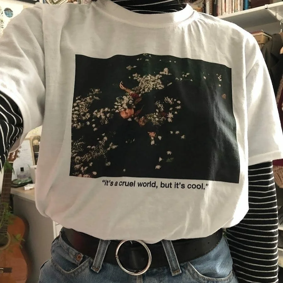 VIP-JBH Its a Cruel World, but Its Cool Funny Printed T Shirt Short Sleeve Round Neck Basic Tops Tees Women Summer Loose
VIP-JBH Its a Cruel World, but Its Cool Funny Printed T Shirt Short Sleeve Round Neck Basic Tops Tees Women Summer Loose