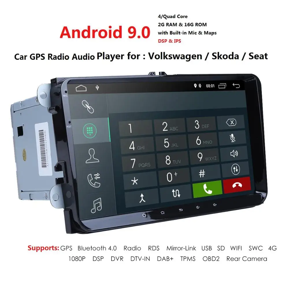 Android 9.0 Quad Core 9 Inch Car NO DVD Player Fit Volkswagen/POLO/PASSAT/Golf/TOURAN/SHARAN/ GPS Navigation Radio Stereo RDS BT
Android 9.0 Quad Core 9 Inch Car NO DVD Player Fit Volkswagen/POLO/PASSAT/Golf/TOURAN/SHARAN/ GPS Navigation Radio Stereo RDS BT