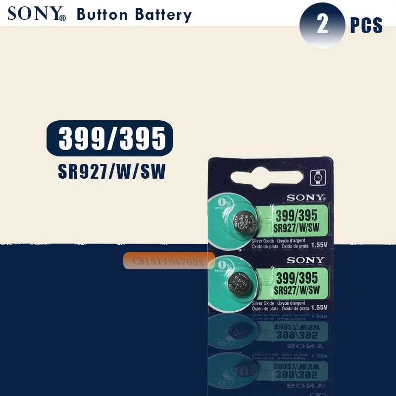 2pc Sony 100% Original 395 SR927SW 399 SR927W LR927 AG7 1.55V Watch Battery SR927SW 395 Button Coin Cell MADE IN JAPAN
2pc Sony 100% Original 395 SR927SW 399 SR927W LR927 AG7 1.55V Watch Battery SR927SW 395 Button Coin Cell MADE IN JAPAN