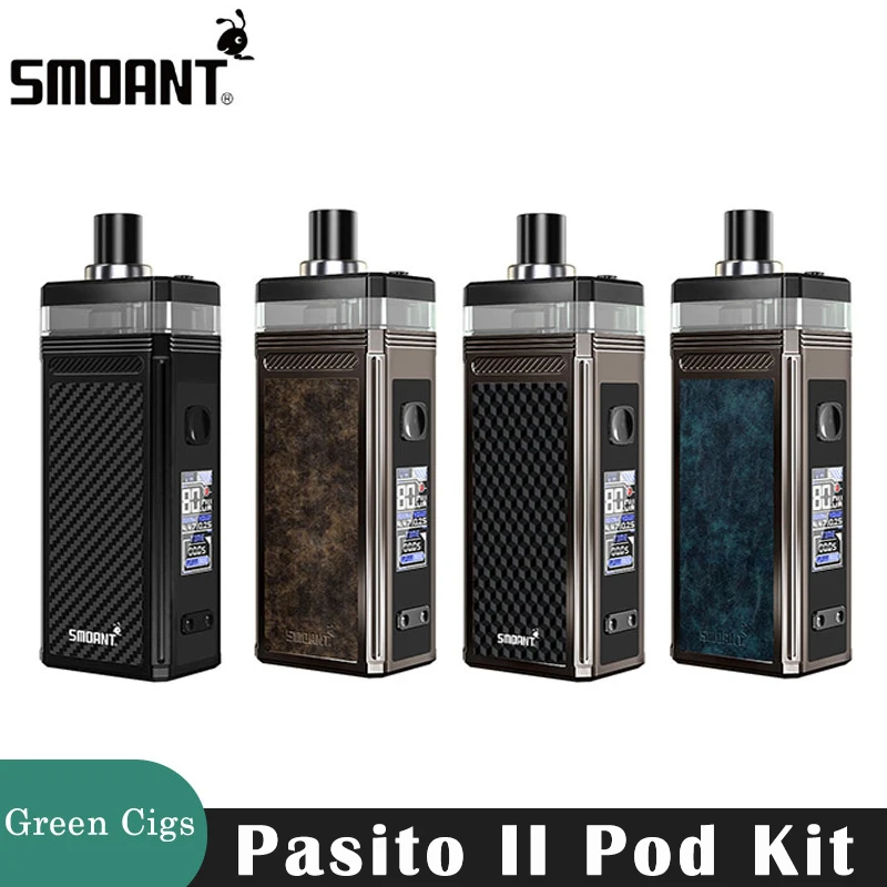 Original Smoant Pasito II Pod Kit 80W 6ml Cartridge 2500mAh Battery TC Mod Vape 2 Vaporizer Electronic Cigarette | Электроника