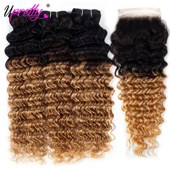 Upretty Ombre Deep Wave Bundles With Closure 1B 30 Burgundy Honey Blonde Colored Brazilian Human Hair Weave Bundles With Closure
Upretty Ombre Deep Wave Bundles With Closure 1B 30 Burgundy Honey Blonde Colored Brazilian Human Hair Weave Bundles With Closure