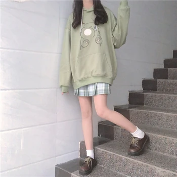 Korean version of the college style loose cute bear print plus velvet hooded sweater women 2020 autumn and winter new ins
Korean version of the college style loose cute bear print plus velvet hooded sweater women 2020 autumn and winter new ins