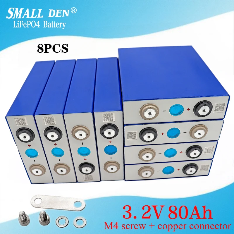 Brand new 8PCS 3.2V 80Ah lifepo4 battery 80000mAh high capacity 12V 24V backup power RV solar electric car motor battery
Brand new 8PCS 3.2V 80Ah lifepo4 battery 80000mAh high capacity 12V 24V backup power RV solar electric car motor battery