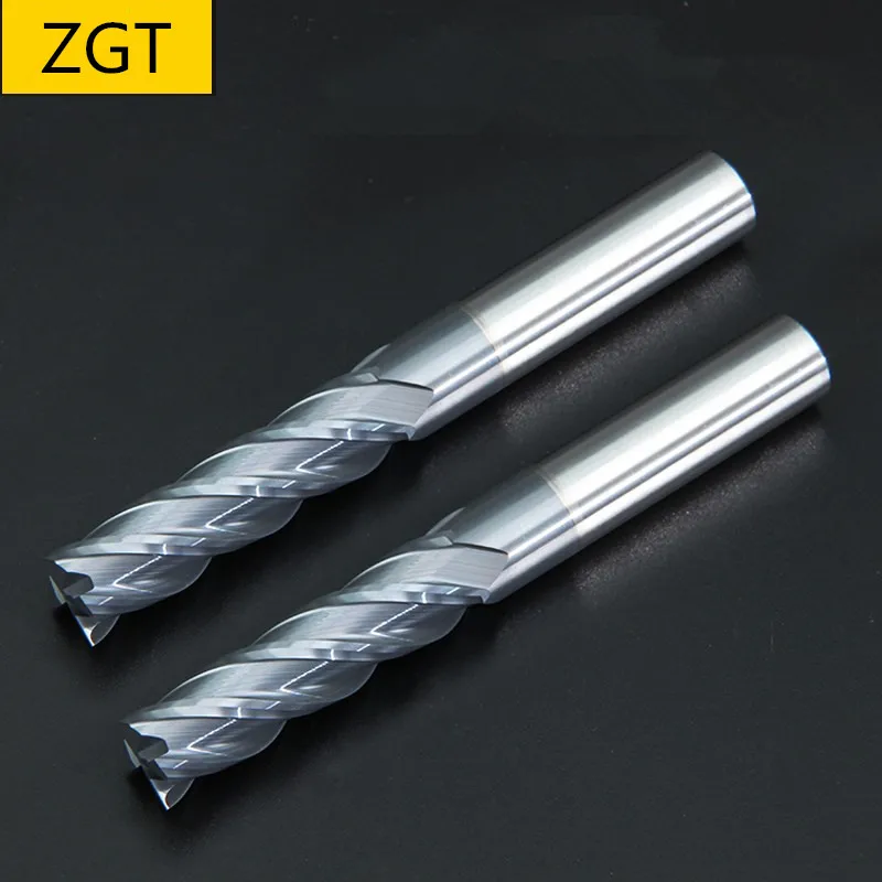 Концевая фреза ZGT HRC50 металлическая из вольфрамовой стали с 4 канавками 10 мм 12 14 16 18